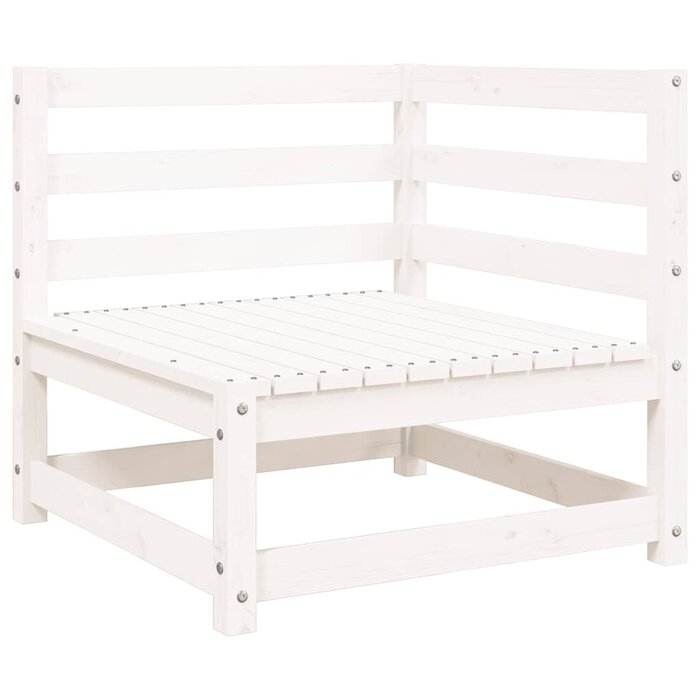 Vidaxl Banc de jardin 2 places en bois de pin blanc 140 cm - 35% de remise