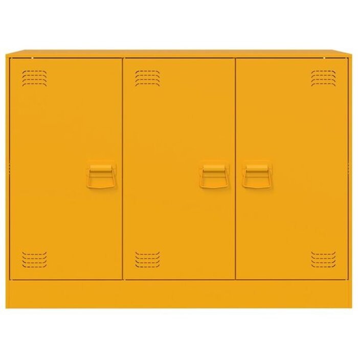 Vidaxl Buffet en acier jaune moutarde 99x39x73 cm - 35% de remise