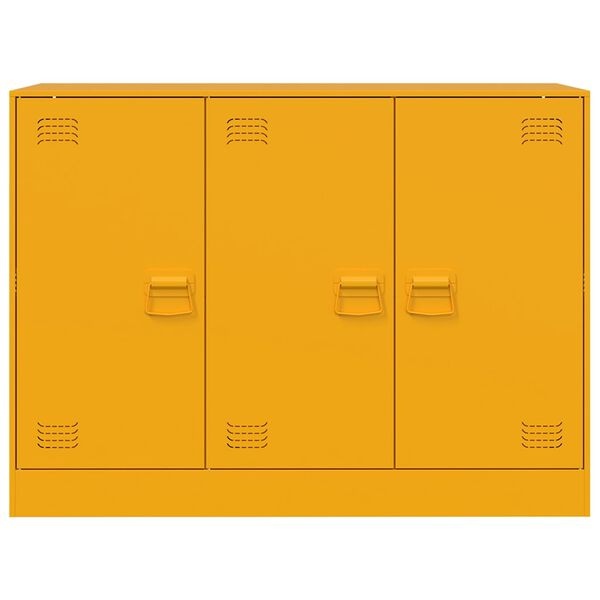 Vidaxl Buffet en acier jaune moutarde 99x39x73 cm - 35% de remise