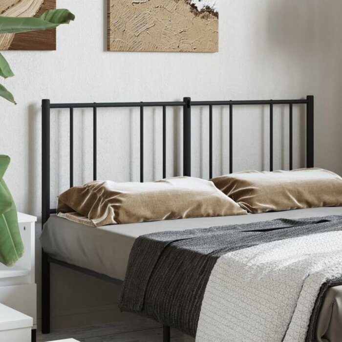 Vidaxl Tête de lit en métal noir 135 cm - 32% de remise