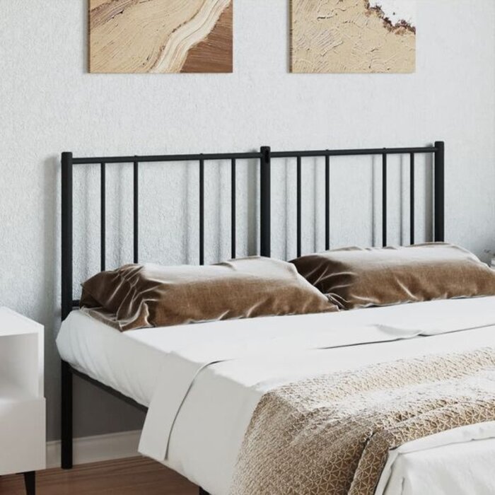 Vidaxl Tête de lit en métal noir 135 cm - 32% de remise