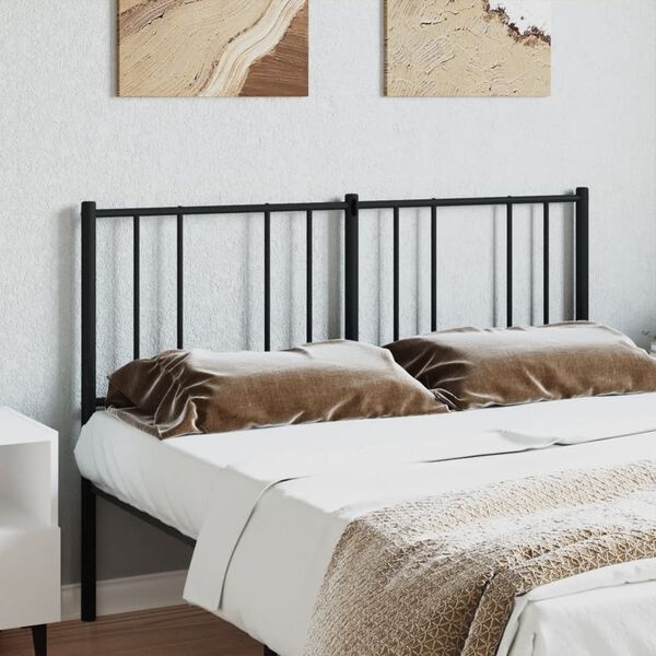 Vidaxl Tête de lit en métal noir 135 cm - 32% de remise