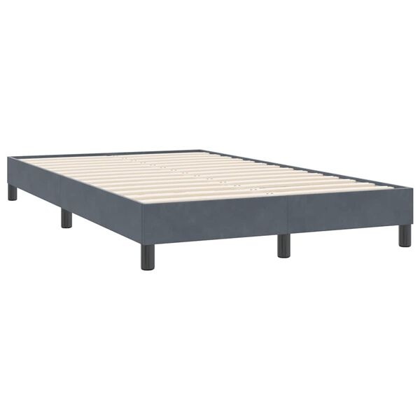 Vidaxl Sommier tapissier velours gris foncé 120x220 cm - 35% de remise