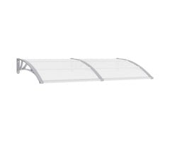 Vidaxl Auvent de porte 200x100 cm en polycarbonate gris - 34% de remise