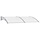 Auvent de porte 200x100 cm en polycarbonate gris - 34% de remise