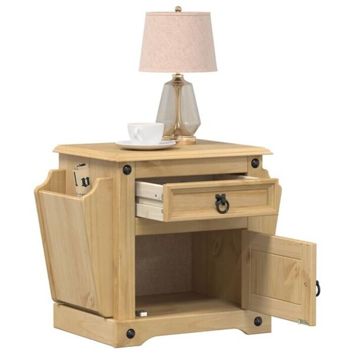 Vidaxl Table de chevet rustique en pin massif - 34% de remise