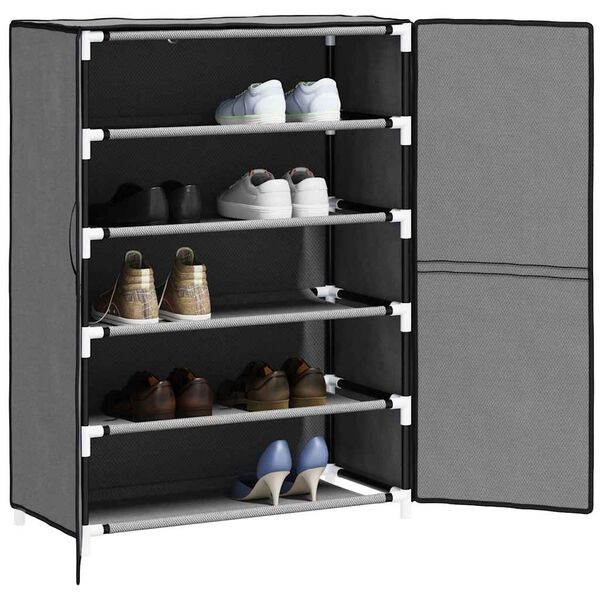 Vidaxl Meuble à chaussures 5 niveaux 60x28x90 cm gris - 32% de remise