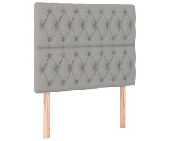 Vidaxl Tête de lit en tissu gris clair 100x7x118/128 cm - 33% de remise