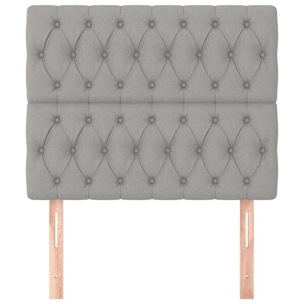 Vidaxl Tête de lit en tissu gris clair 100x7x118/128 cm - 33% de remise