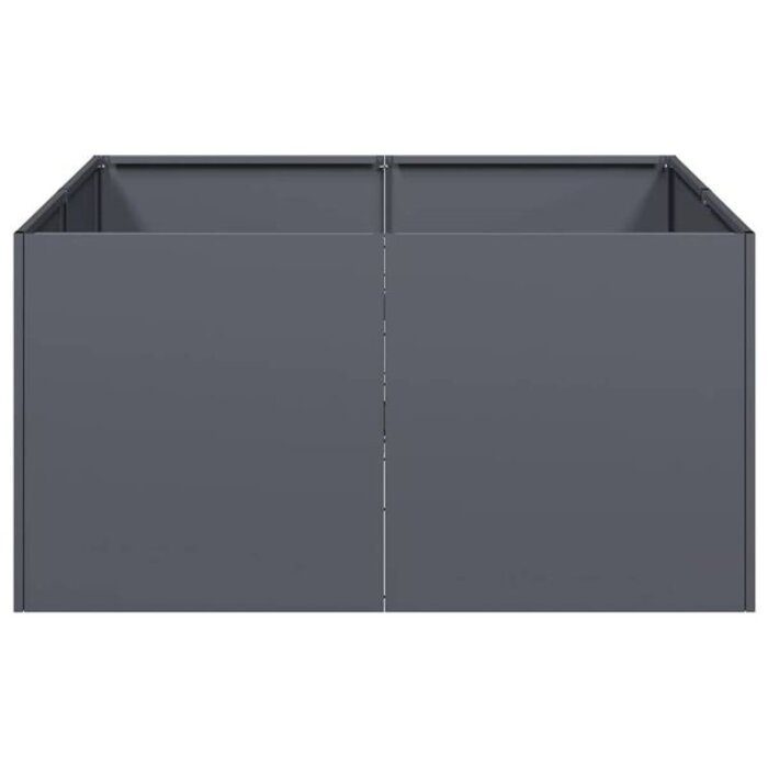 Vidaxl Jardinière en acier anthracite 80x80x40 cm - 34% de remise