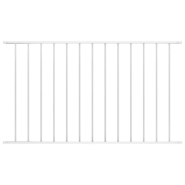 Vidaxl Panneau de clôture en acier blanc 163x75 cm - 32% de remise