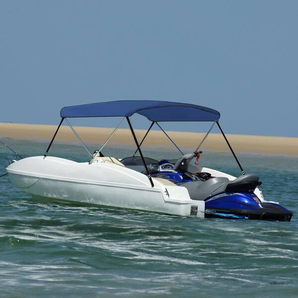 Vidaxl Bimini pour bateau 2 arceaux 180x150x110 cm bleu marine - 34% de remise