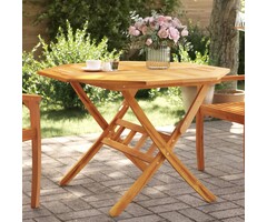 Vidaxl Table de jardin pliante acacia Ø 110x75 cm - 35% de remise