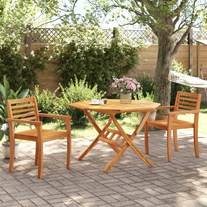 Vidaxl Table de jardin pliante acacia Ø 110x75 cm - 35% de remise