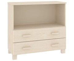 Vidaxl Buffet HAMAR en bois massif brun miel - 85x35x80 cm - 49% de remise