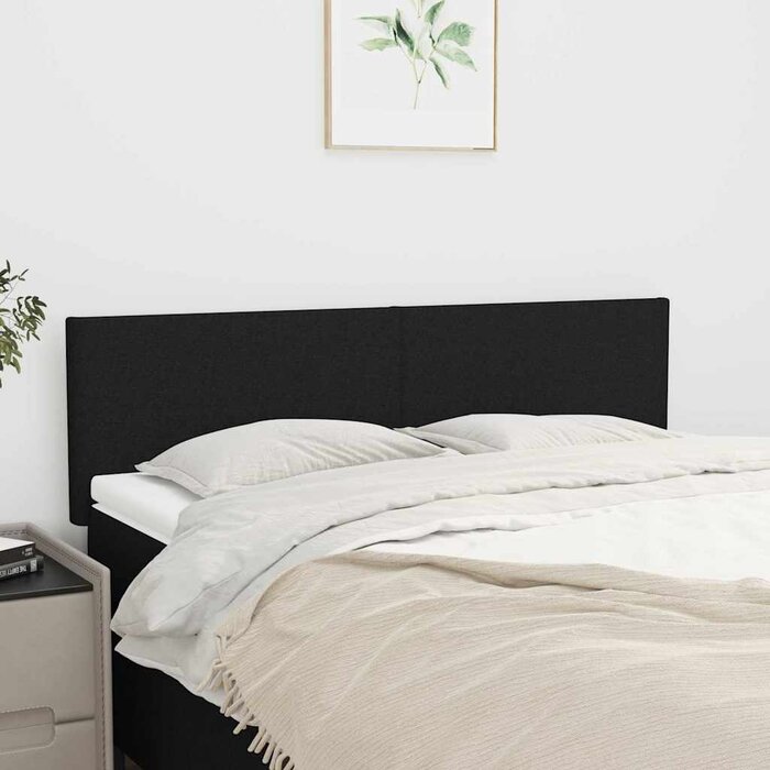 Vidaxl Tête de lit en tissu noir 144 cm - 33% de remise