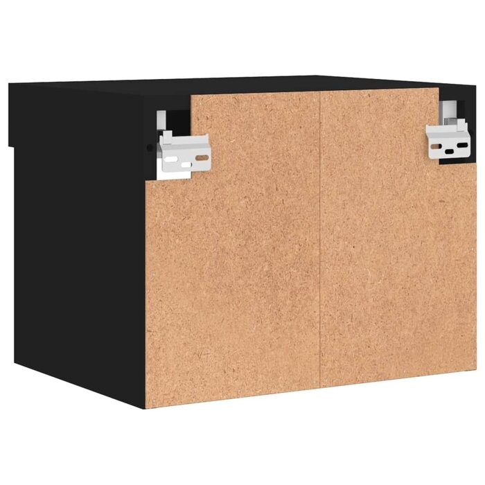 Vidaxl Table de chevet murale LED noir 40x30x30 cm - 32% de remise