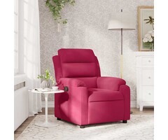 Vidaxl Fauteuil inclinable en velours rouge vin - 35% de remise