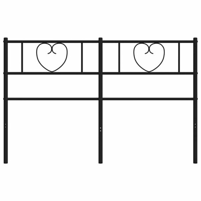Vidaxl Tête de lit acier noir 140 cm - 32% de remise