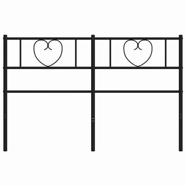 Vidaxl Tête de lit acier noir 140 cm - 32% de remise