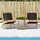Lot de 2 chaises de jardin pliables en acacia et tissu noir - 34% de remise
