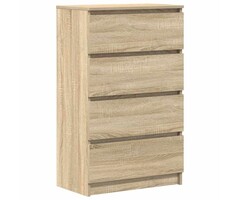 Vidaxl Commode 4 tiroirs aspect chêne sonoma - 60x35x98,5 cm - 34% de remise