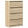 Commode 4 tiroirs aspect chêne sonoma - 60x35x98,5 cm - 34% de remise
