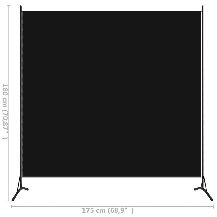 Vidaxl Paravent 1 panneau 175x180 cm noir - 31% de remise