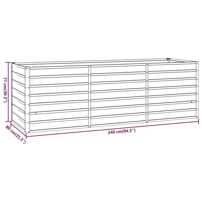 Vidaxl Bac de jardin surélevé en acier corten 240cm - 34% de remise