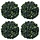 Lot de 4 boules de buis artificielles 12 cm - Vert - 31% de remise