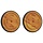Lot de 2 roues en bois d'acacia - 20,5 cm - 30% de remise