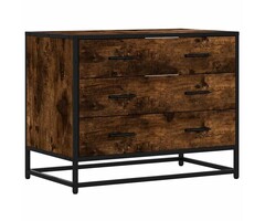 Vidaxl Commode 3 tiroirs chêne fumé 70x41x56cm - 34% de remise