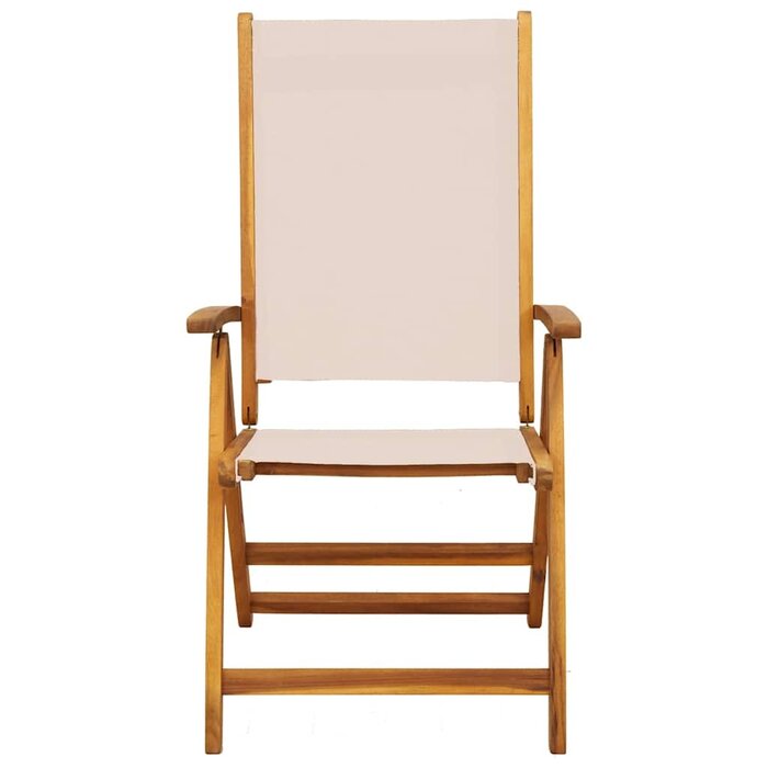 Vidaxl Lot de 2 chaises pliantes de jardin en acacia et textilène - 35% de remise