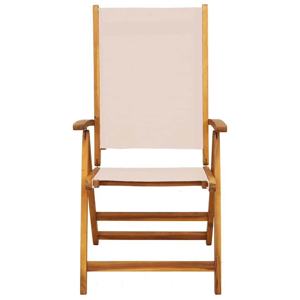 Vidaxl Lot de 2 chaises pliantes de jardin en acacia et textilène - 35% de remise