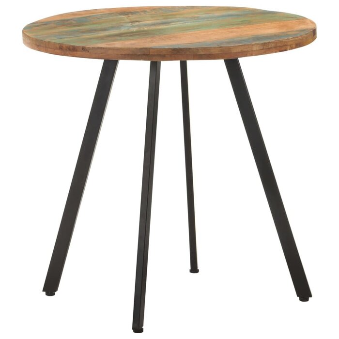 Vidaxl Table à manger ronde 80 cm en bois massif recyclé - 39% de remise