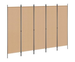 Vidaxl Paravent 5 panneaux beige 250 x 180 cm - 32% de remise