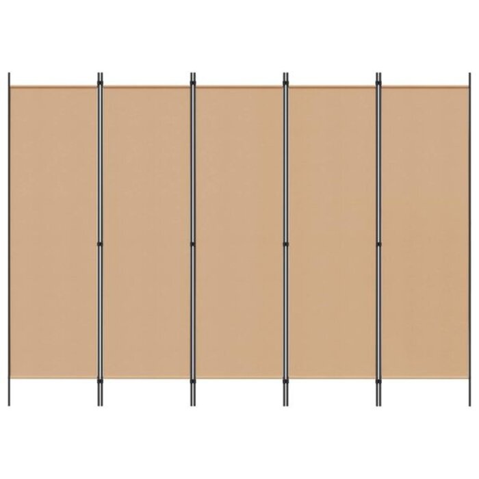 Vidaxl Paravent 5 panneaux beige 250 x 180 cm - 32% de remise