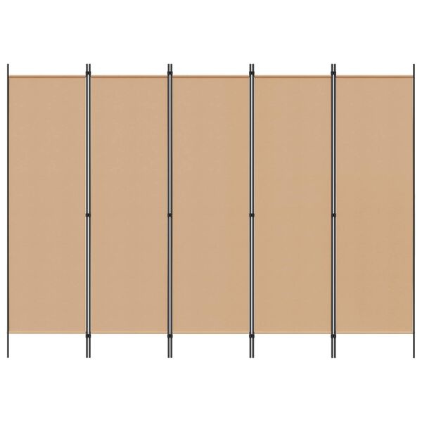 Vidaxl Paravent 5 panneaux beige 250 x 180 cm - 32% de remise