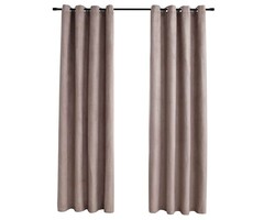 Vidaxl Lot de 2 rideaux occultants taupe 140x225 cm - 32% de remise
