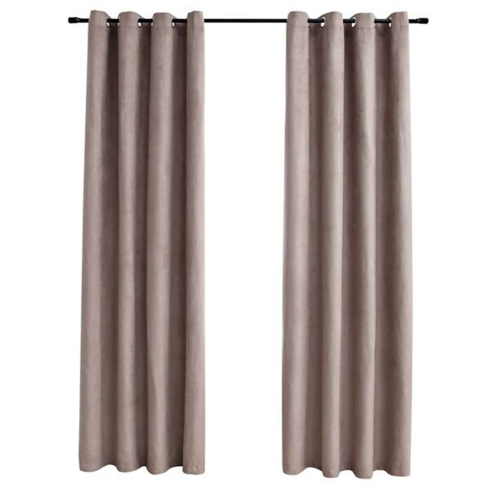 Vidaxl Lot de 2 rideaux occultants taupe 140x225 cm - 32% de remise