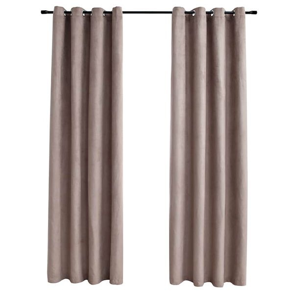 Vidaxl Lot de 2 rideaux occultants taupe 140x225 cm - 32% de remise