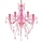 Lustre en cristal rose - 38 cm - S - 34% de remise