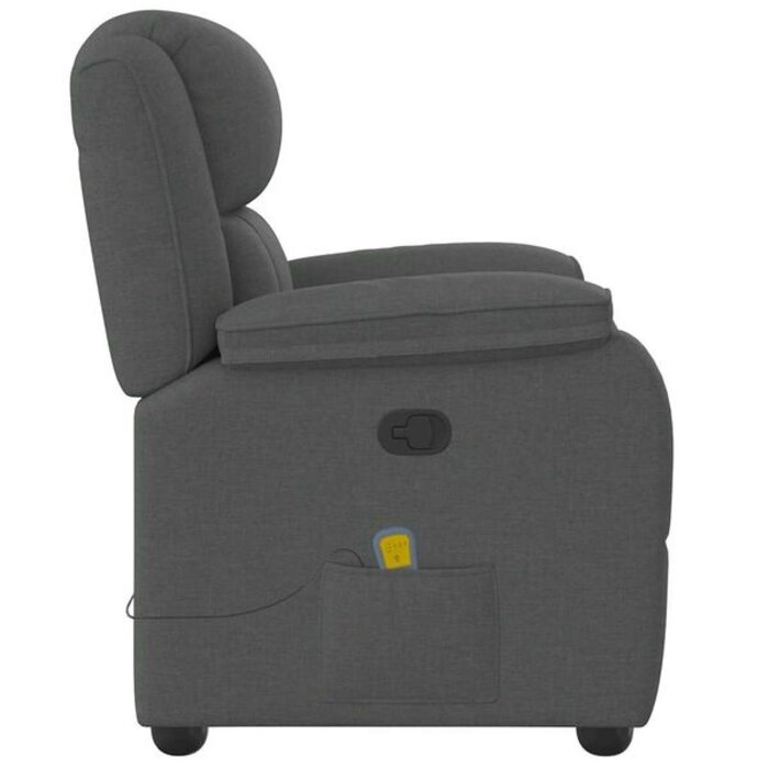 Vidaxl Fauteuil de massage inclinable gris foncé - 35% de remise