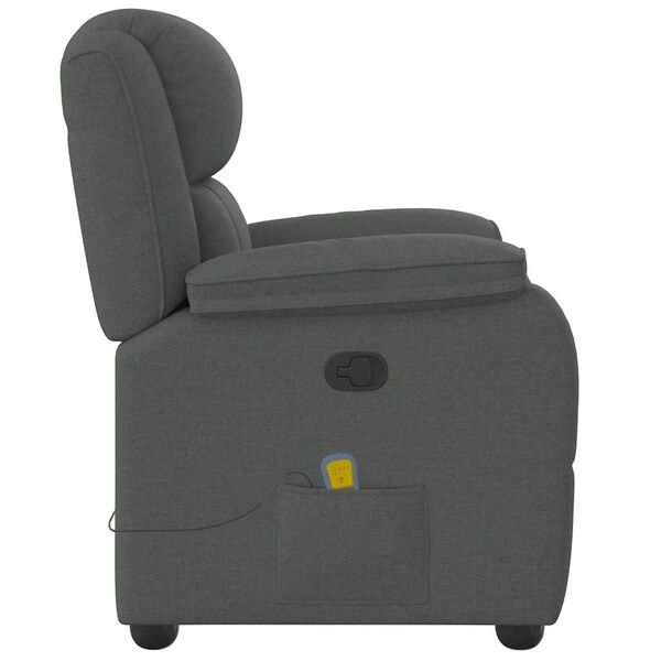 Vidaxl Fauteuil de massage inclinable gris foncé - 35% de remise