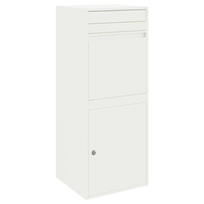 Vidaxl Boîte aux lettres pour colis en acier blanc - 35% de remise