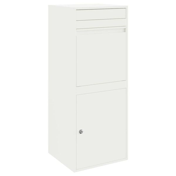 Vidaxl Boîte aux lettres pour colis en acier blanc - 35% de remise
