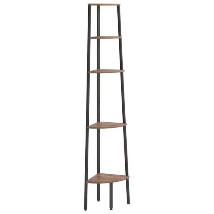 Vidaxl Étagère d'angle 5 niveaux, 180cm, marron et noir - 34% de remise
