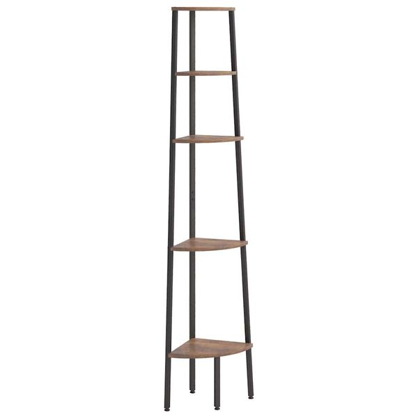 Vidaxl Étagère d'angle 5 niveaux, 180cm, marron et noir - 34% de remise