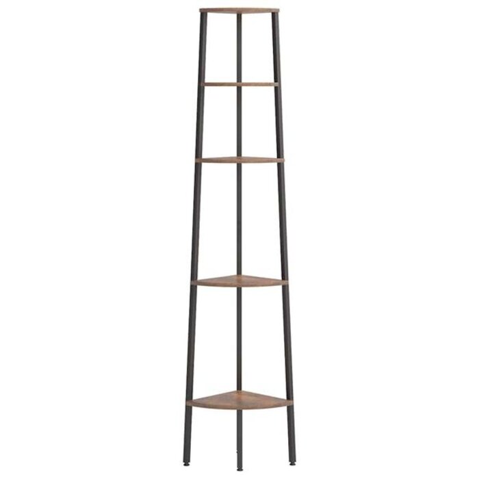 Vidaxl Étagère d'angle 5 niveaux, 180cm, marron et noir - 34% de remise