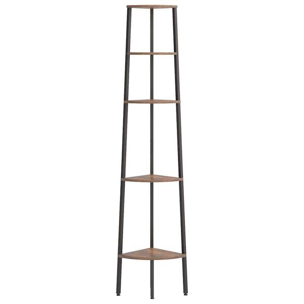 Vidaxl Étagère d'angle 5 niveaux, 180cm, marron et noir - 34% de remise